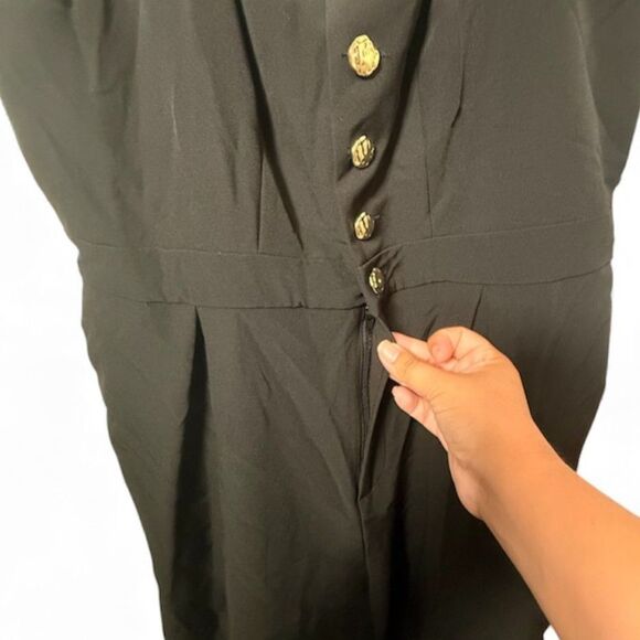 Bar III, Black Jumpsuit with Adjustable/Removable Straps, Plus Size 16W (NWT) - Picture 3 of 7
